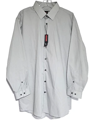 J Ferrari Button Down Shirt Men's Size XL Long Sleeve Gray Button up Slim fit - Image 1 of 4