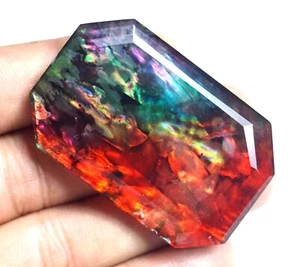 113 quilates ópalo esmeralda de amolita natural - como doblete orgánico raro piedra preciosa suelta - Imagen 1 de 5