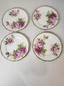 Lot Of 4 Royal Albert American Beauty, England: Bread Plates 6 1/4" - Picture 1 of 10