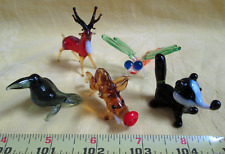 Group of 5 Different Glass Animals/Handmade/Russia/NEW/FREE SHIPPING WITHIN US