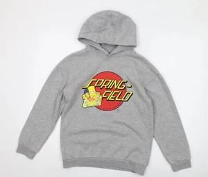 Primark Boys Grey Simpsons Pullover Hoodie - Size 20 - Picture 1 of 12