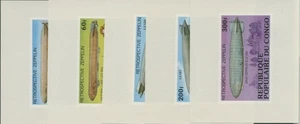 Kongo (Brazzaville) 1977 Zeppeline 577/81 B als Blocks postfrisch (G20298) - Picture 1 of 1