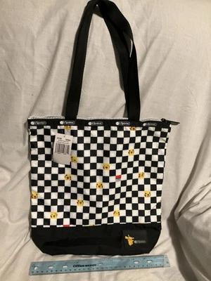 Nuevo Bolso de Mano Diario Con Etiqueta Lesportsac Pikachu Bolsillo a Cuadros Bloqueado Le Sportsac 2728 Foto 1 de 4