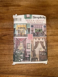 Vintage 1995 Simplicity Home Window Treatment Curtain Pattern 9399 4 Types UNCUT - Picture 1 of 3