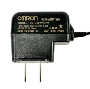 Genuine Omron 6V AC Replacement Black Adapter HEM-ADPTW5 Tested - Picture 1 of 7
