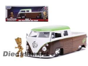 Jada 1:24 Hollywood Rides 1963 VW Bus Pickup with Figures Groot 31202 Diecast - Picture 1 of 7
