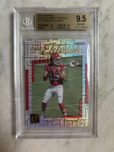 Patrick Mahomes 2017 Donruss Elite Series Rookies BGS VERDADERA GEMA COMO NUEVO + #7 RC - Imagen 1 de 2