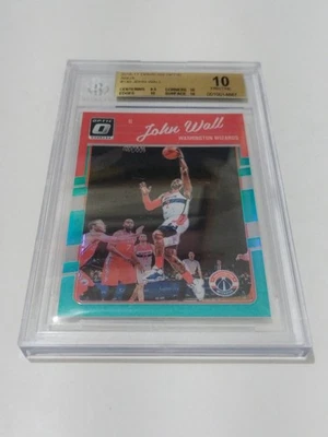 2016-17 帕尼尼 DONRUSS OPTIC AQUA PRIZMS 约翰·沃尔/25 BGS10 PRISTINE POP1 — 第 1/2 张图片