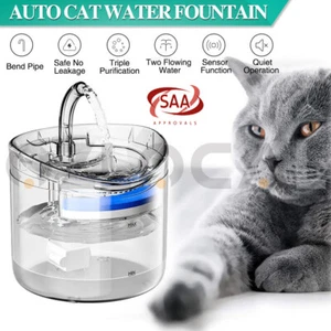 Electric Pet Water Fountain Automatic Sensor Dog Cat Drinking Dispenser +Filter - Picture 1 of 17