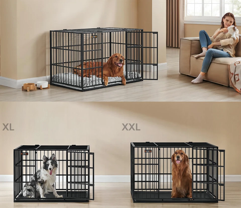 Hundekäfig Hundebox mit herausnehmbarer Bodenschale Doppeltüren XL/XXL - Bild 1 von 1