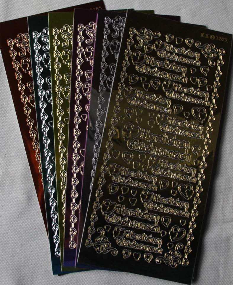 Stickerbogen Spiegelfolie "Herzlichen Glückwunsch", Jittenmeier - Bild 1 von 1