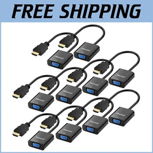 Reliable 10-Pack HDMI to VGA Female Adaptors - Ideal for Business Presentations - Picture 1 of 11