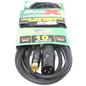 Cable de audio de alto rendimiento Pro X 10 pies RCA desequilibrado a XLR3-M - Imagen 1 de 4