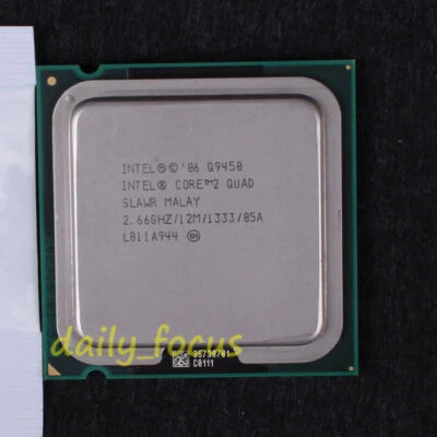 Intel Core 2 Quad Q9450 SLAWR 2.66 GHz EU80569PJ067N CPU 1333 MHz LGA 775 12 MB - Image 1 of 2