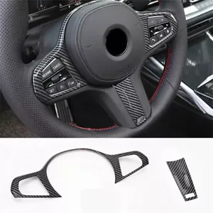 Carbon Fiber Look Interior Trim Lenkradabdeckung für BMW 3er G20 2020-2022 NEU - Bild 1 von 10
