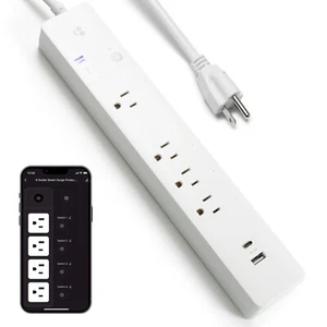 Geeni Smart Surge Protector - 4 prese con porte USB C e USB A - Foto 1 di 8