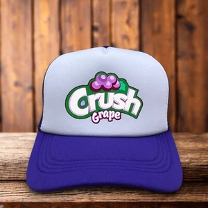 Grape Crush Unisex Trucker Hat Purple Snapback Vintage Soda Pop Baseball Cap - Picture 1 of 6