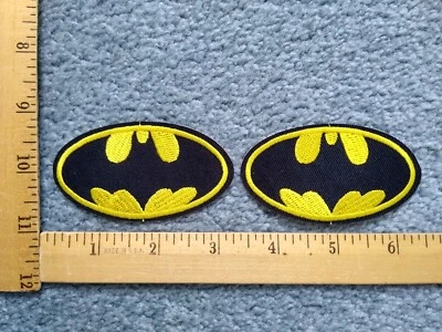 LOT OF 2 BATMAN SUPERHERO IRON ON PATCHES free shipping - Image 1 of 2