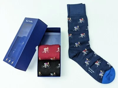 Paul Smith Men'S носок комплект-Bnwt кролик на велосипедах носки подарочная упаковка 3 пар пакет - Изображение 1 из 4