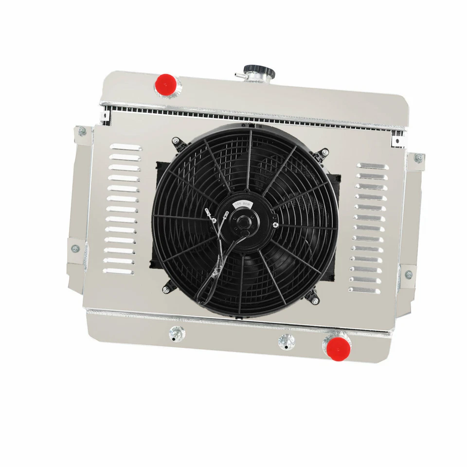 4 Row Radiator Shroud Fan For 69-70 Chevy Impala Bel Air Biscayne Caprice. Foto 1 de 4