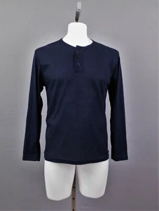 Essential Men's Sleepwear Shirt, Size M, Blue, 100% Polyester - Picture 1 of 5