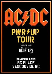 ACDC 2025 Vancouver Framed Concert Poster - Picture 1 of 2