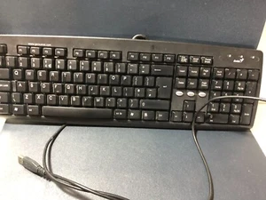 Genius K627 KB-06X Black Wired Standard Keyboard PS2 - Picture 1 of 2
