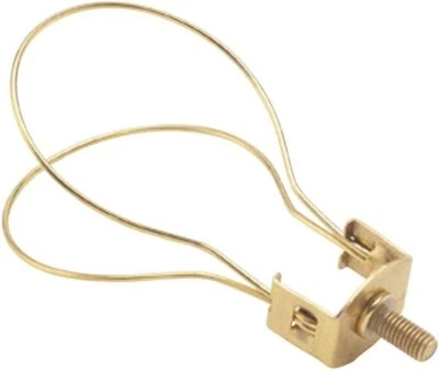 ADAPTADOR CLIP ACABADO LATÓN PARA PANTALLA DE LÁMPARA - SE ADAPTA AL TAMAÑO DE BOMBILLA REDONDA NO NECESITA ARPA Foto 1 de 3