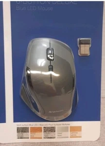 Verbatim Deluxe 98621 Wireless Blue LED Mouse Graphite VTM98621 NEW SEALED PKG✔ - Picture 1 of 7