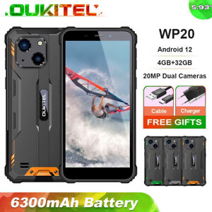 Global Version OUKITEL WP20 Android 12 IP68 Smartphone 4GB+32GB 6300mAh 20MP NFC