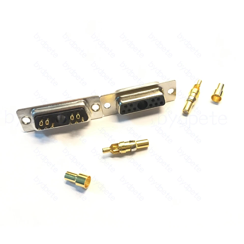 DB Female Pin D-SUB Solder Signal Connector crimp for RG174 RG316 Coaxial cable - Image 1 of 1