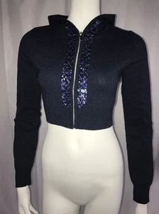 Charlotte Tarantola Cardigan Crop Sweater Size M - Picture 1 of 9