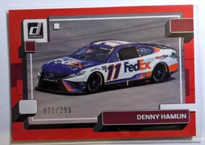 2023 DONRUSS RACING RED DENNY HAMLIN 021/299 - Picture 1 of 2