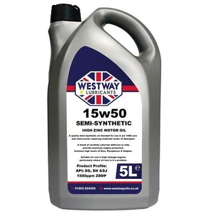 15w50 Classic Oil High Zinc Semi-Synthetic High ZDDP - Picture 1 of 3