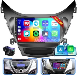 GPS Radio Wifi Navi Car Stereo CarPlay For Hyundai Elantra 2011-2013 +AHD Camera - Picture 1 of 11