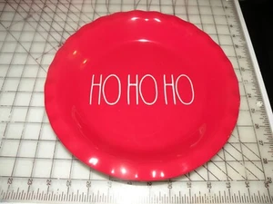 NEW Rae Dunn Magenta Red Christmas/Holiday Pie 10.5" Plate Baking Dish Ho Ho Ho - Picture 1 of 2