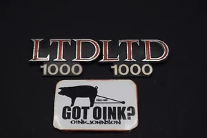 Kawasaki 1978-80 KZ 1000 KZ1000 OEM Pair of LTD Side Cover Emblems / Badges - Picture 1 of 6