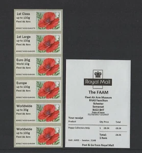 POPPY  Ma15  FAAM   OCTOBER  2017  A003  Collector Strip  POST GO   FV £18.45 - Picture 1 of 1
