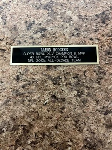 AARON RODGERS NAMEPLATE FOR SIGNED BALL CASE/JERSEY/PHOTO - Picture 1 of 1