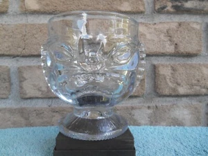VINTAGE CLEAR TIKI FIGURAL MIXED DRINK COCKTAIL GLASS 4-5/8" TALL - Picture 1 of 8