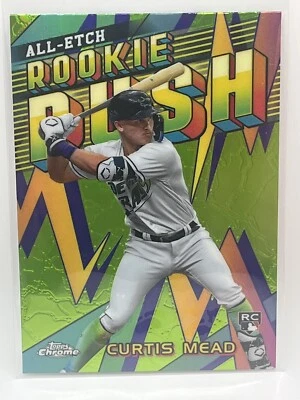 2024 Topps Chrome CURTIS MEAD RC All Etch Rookie Rush insert #CERR-6 Rays - Image 1 of 2