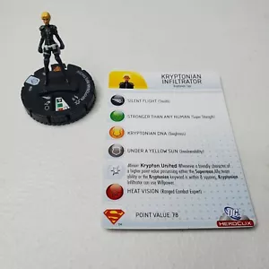 DC Heroclix Superman set Kryptonian Infiltrator #003 Common figure w/card - Picture 1 of 7