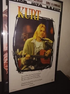 Nirvana Unplugged Poster "Dumm" 22"x34" ohne Nadellöcher! Original von 1995 !!! - Bild 1 von 6