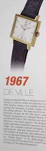 Omega DeVille Reloj Revista Anuncio Artículo Imagen - Imagen 1 de 1