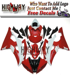 Red White Full Fairings For Yamaha YZF R6 08-15 Injection ABSPlastic Fairing Kit - Picture 1 of 6