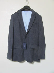 GANT Blue Herringbone Suede Elbow Patch Sport Blazer - Size 36 NWT - Picture 1 of 15