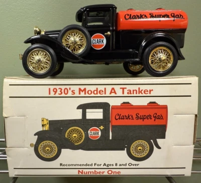 Liberty Classics Clark 1930's Ford Model A Tanker Truck Die Cast Coin Bank - Image 1 of 3