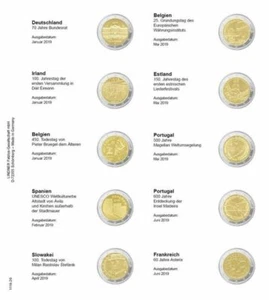 Lindner 1118-26 Vordruckblatt für 2 Euro-Gedenkmünzen: Deutschland 2019 bis Fran - Imagen 1 de 1