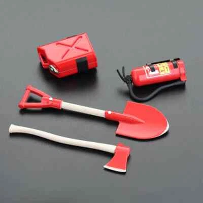 1/10 RC Crawler Scale Accessory Body Decor Metal Shovel Axe Fire Extinguisher - Image 1 of 4