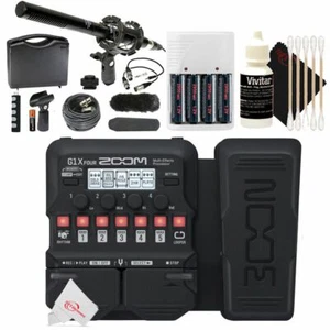 Zoom G1X Four Guitar Multi-Effects Built-In Expression Pedal + Microphone Kit - Picture 1 of 6